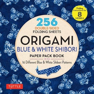 Origami Blue & White Shibori Paper Pack Book