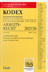 KODEX Studienausgabe Arbeitsrecht Graz 2025/26 - Doralt, Werner