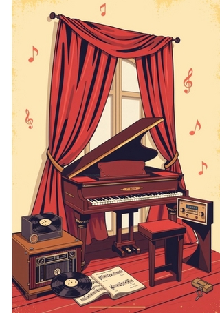 Notenheft Piano: DIN A5 Notenlinienheft | 30 Seiten mit 12 Notenzeilen / Systeme pro Blatt | Papier 90g/m² | Musikheft mit Notenlinien