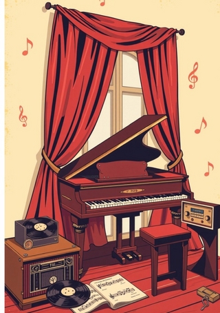 Notenheft Piano: DIN A5 Notenlinienheft | 60 Seiten mit 12 Notenzeilen / Systeme pro Blatt | Papier 90g/m² | Musikheft mit Notenlinien