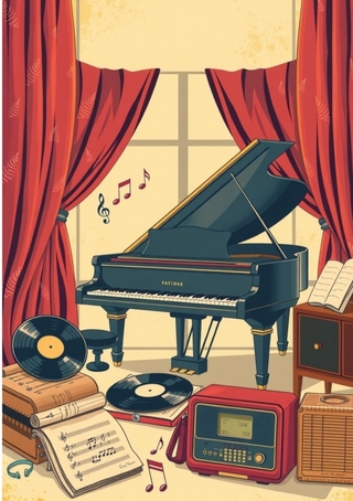 Notenheft Piano: DIN A5 Notenlinienheft | 60 Seiten mit 12 Notenzeilen / Systeme pro Blatt | Papier 90g/m² | Musikheft mit Notenlinien