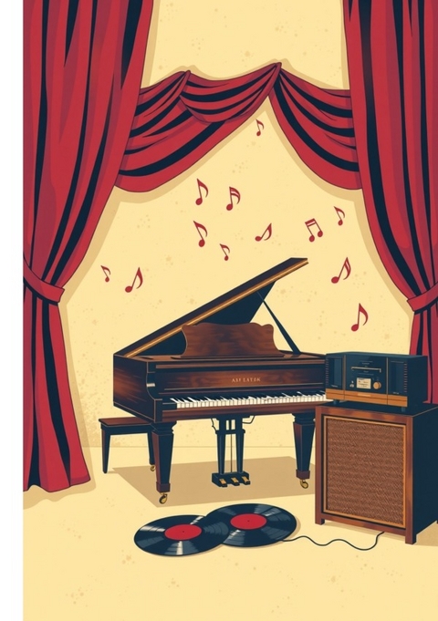 Notenheft Piano: DIN A5 Notenlinienheft | 60 Seiten mit 12 Notenzeilen / Systeme pro Blatt | Papier 90g/m&sup2; | Musikheft mit Notenlinien - Jakob Welik