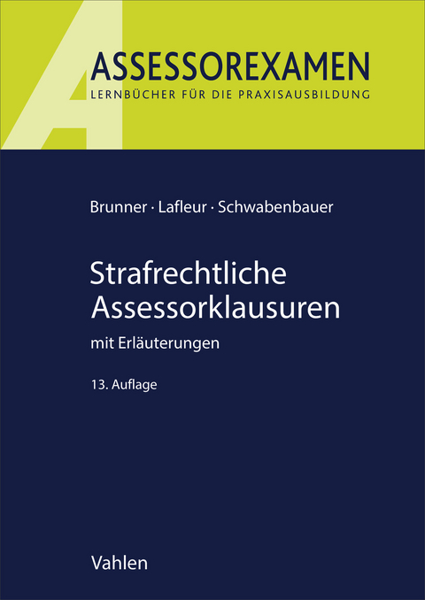 Strafrechtliche Assessorklausuren - Raimund Brunner, Meike Lafleur, Peter Schwabenbauer