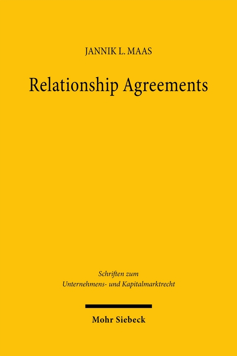 Relationship Agreements - Jannik L. Maas