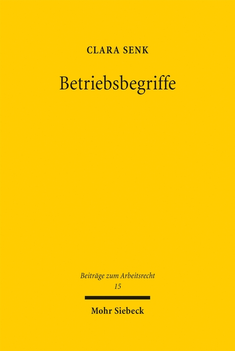 Betriebsbegriffe - Clara Winkel (geb. Senk)