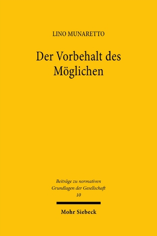 Der Vorbehalt des Möglichen