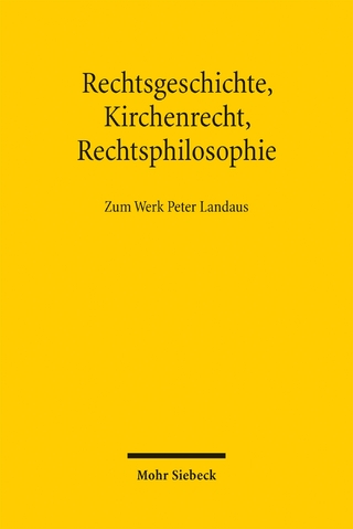 Rechtsgeschichte, Kirchenrecht, Rechtsphilosophie
