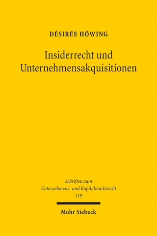 Insiderrecht und Unternehmensakquisitionen
