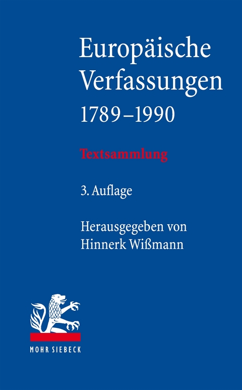 Europ&auml;ische Verfassungen 1789-1990 - 