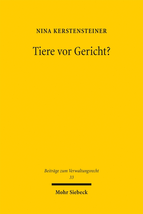 Tiere vor Gericht? - Nina Kerstensteiner