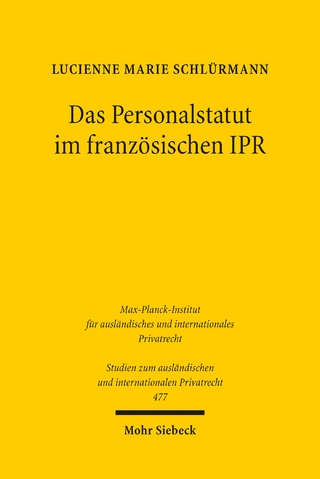 Das Personalstatut im französischen IPR