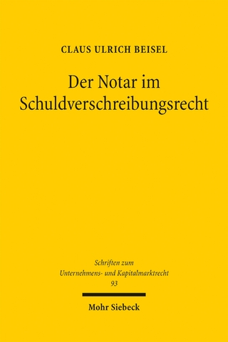 Der Notar im Schuldverschreibungsrecht