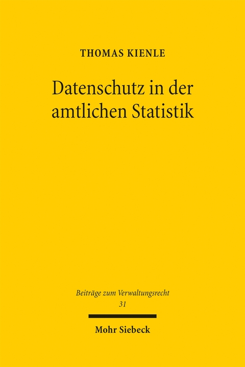 Datenschutz in der amtlichen Statistik - Thomas Kienle