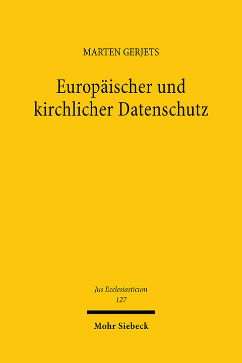Europäischer und kirchlicher Datenschutz - Marten Gerjets