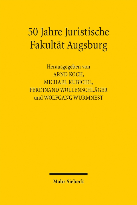 50 Jahre Juristische Fakult&auml;t Augsburg - 