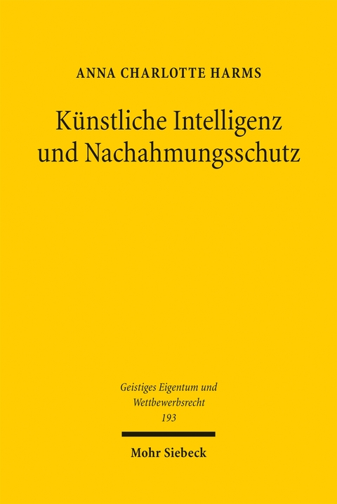 Künstliche Intelligenz und Nachahmungsschutz - Anna Charlotte Harms