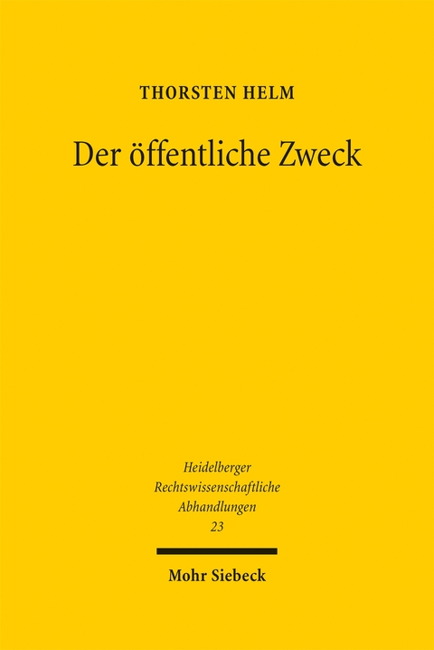 Der &ouml;ffentliche Zweck - Thorsten Helm
