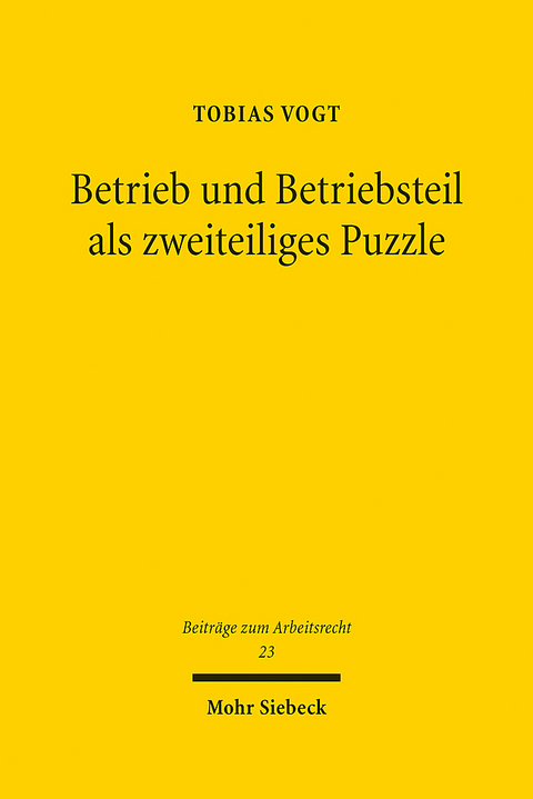 Betrieb und Betriebsteil als zweiteiliges Puzzle - Tobias Vogt