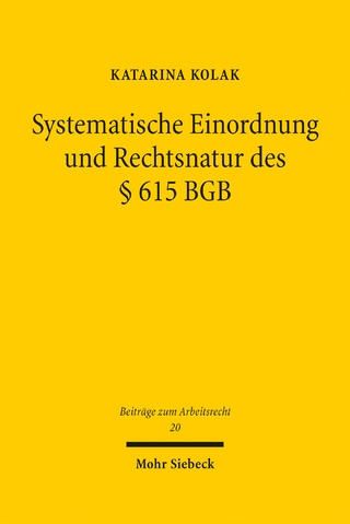 Systematische Einordnung und Rechtsnatur des § 615 BGB