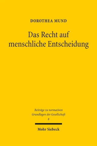 Das Recht auf menschliche Entscheidung