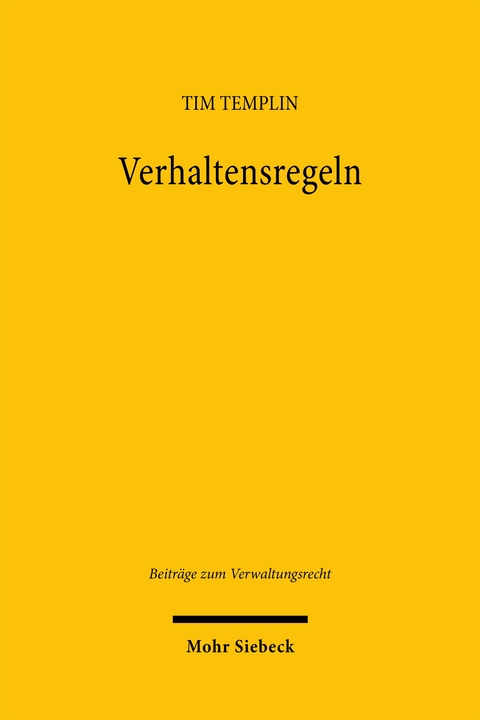 Verhaltensregeln - Tim Templin