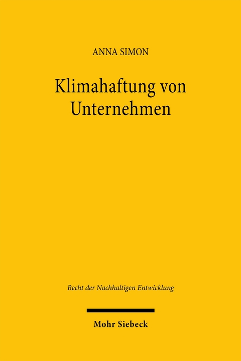 Klimahaftung von Unternehmen - Anna Simon