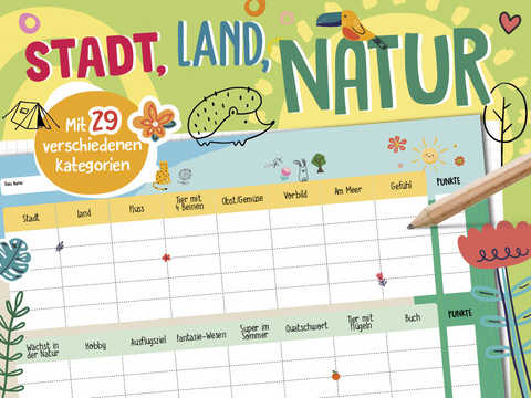 Stadt, Land, Natur - Spieleblock