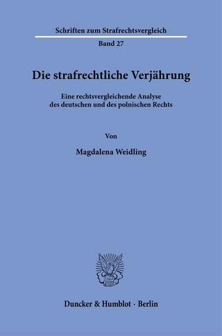 Die strafrechtliche Verjährung