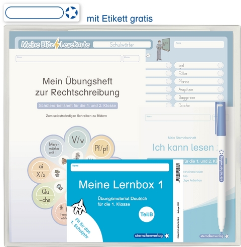 Meine Lernbox 1 - Teil B - Deutsch - Fit f&uuml;r das 1. Schuljahr - Katrin Langhans