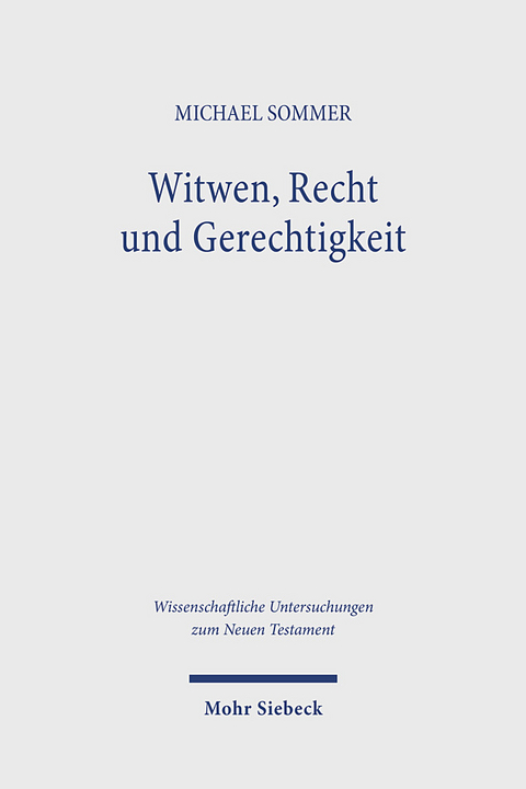 Witwen, Recht und Gerechtigkeit - Michael Sommer