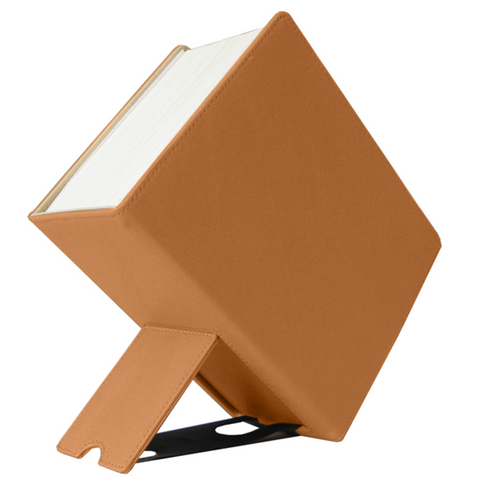 AdvoSKIN Premium Einband Gr. L (Sartorius) in Cognac-Beige mit ausklappbarer Buchst&uuml;tze & Geschenkverpackung