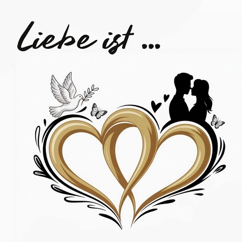 Liebe ist ... Originelles G&auml;stebuch zur Hochzeit, Verlobung oder dem Jubil&auml;um der Ehe oder Lebenspartnerschaft mit stilvollen Bildmotiven zur Inspiration zu den Aspekten von Liebe f&uuml;r kleine und gro&szlig;e Feiern - HEART PAPERS