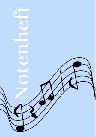 Notenheft: DIN A5 Notenlinienheft | 44 Seiten mit 12 Notenzeilen / Systeme pro Blatt | Papier 90g/m² | Musikheft mit Notenlinien