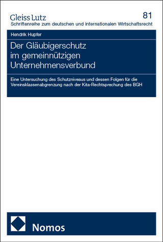 Der Gläubigerschutz im gemeinnützigen Unternehmensverbund