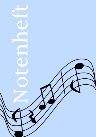 Notenheft: DIN A4 Notenlinienheft | 60 Seiten mit 12 Notenzeilen / Systeme pro Blatt | Papier 90g/m² | Musikheft mit Notenlinien
