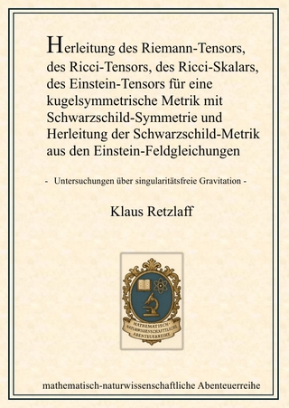 Herleitung des Riemann-Tensors, des Ricci-Tensors, des Ricci-Skalars, des Einstein-Tensors für eine kugelsymmetrische Metrik mit Schwarzschild-Symmetrie und Herleitung der Schwarzschild-Metrik aus den Einstein-Feldgleichungen