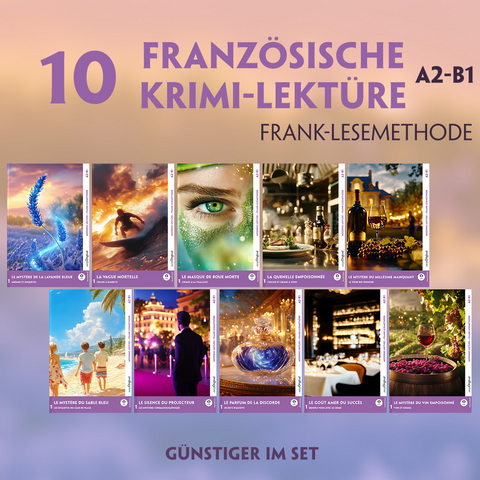 10 Franz&ouml;sische Krimi-Lekt&uuml;re A2-B1 (10 B&uuml;cher + Audio-Online) - Louise Delaunay