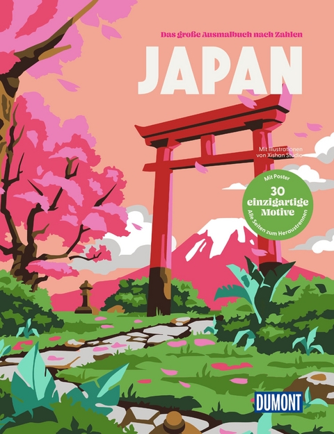 Japan - Das große Ausmalbuch nach Zahlen - Shanshan Zhu, William Bonhotal