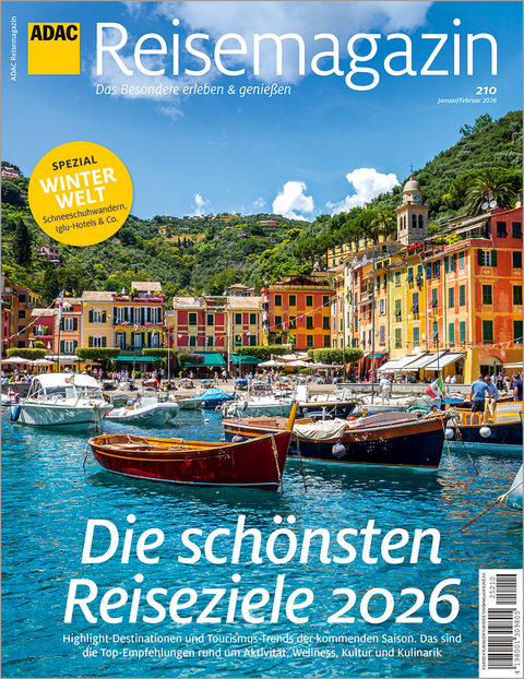 ADAC Reisemagazin mit Titelthema Sch&ouml;nste Reiseziele 2026