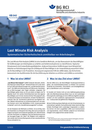 KB 045 Last Minute Risk Analysis