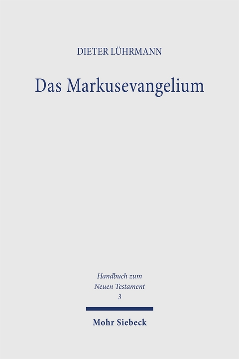 Das Markusevangelium - Dieter Lührmann
