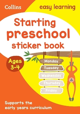 Starting preschool Sticker Book Ages 3-4