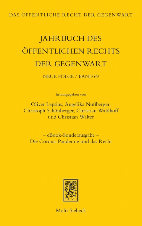 Jahrbuch des &ouml;ffentlichen Rechts der Gegenwart. Neue Folge - 