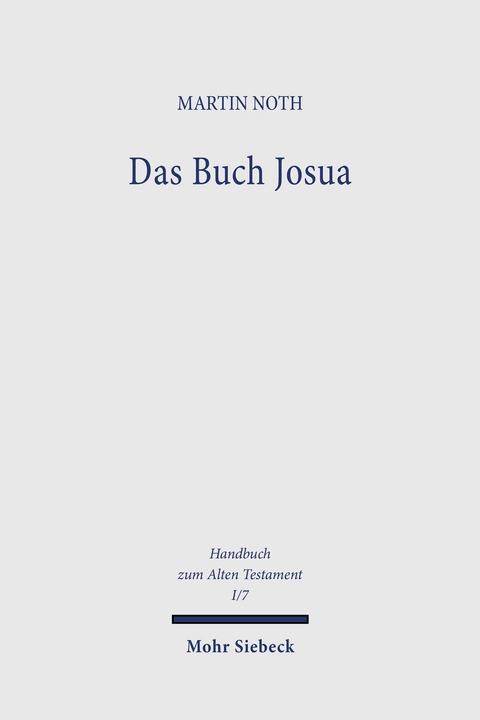 Das Buch Josua - Martin Noth
