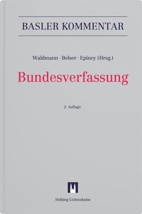 Bundesverfassung (BV) - Alberto Achermann, Sian Affolter, Jonas Alig, Tilmann Altwicker, Alexandru Badea, Eva Maria Belser, Michael Beusch, Giovanni Biaggini, Emanuel Borter, Ali&eacute;nor Nina Burghartz, Elisabeth B&uuml;rgi Bonanomi, Meret Cajacob, Corina Caluori, David Campi, Basile Cardinaux, Luzius Cavelti, Philip Conradin-Triaca, Nina Dajcar, Oliver Diggelmann, Martin Dumermuth, Anna Laura Elmer, Astrid Epiney, Martina Filippo, Anika Fontana, Nula Katharina Frei, Elias Gaberth&uuml;el, Thomas G&auml;chter, Tarkan G&ouml;ksu, Alain Griffel, Sonja G&uuml;ntert, Reto H&auml;ggi Furrer, Peter H&auml;nni, Maya Hertig Randall, Kristin Hoffmann, Evamaria Hunziker, Christine Kaufmann, Lucy Keller, Markus Kern, Regina Kiener, Martin Kocher, Raphael Kraemer, J&ouml;rg K&uuml;nzli, Andreas Lienhard, August M&auml;chler, Nina Mass&uuml;ger, Michael E. Meier, Michael Merker, Kilian Meyer, Eva Maria Molinari, Markus M&uuml;ller, Matthias Oesch, Ren&eacute; Pahud de Mortanges, Marie-H&eacute;l&egrave;ne Peter-Spiess, Johannes Reich, Beat Rudin, Liliane Sch&auml;rmeli,  Schaub  Lukas, Patricia M. Schiess R&uuml;timann, Florian Schmidt-Gabain, Zeno Schnyder von Wartensee, Frank Sch&uuml;rmann, Goran Seferovic, Nadine Seiler, Madeleine Simonek, Armin St&auml;hli, Andreas St&ouml;ckli, Daniela Thurnherr, Thuy Xuan Truong, Pierre Tschannen, Axel Tschentscher, Peter Uebersax, Felix Uhlmann, Barbara von R&uuml;tte, Bernhard Waldmann, Gregori Werder, Christoph Winzeler, Karl-Marc Wyss, Judith Wyttenbach, Franz Zeller, Urs R. Behnisch, Martina Caroni, Stefan Diezig, Angela Hefti, Barbara Kammermann, Fabienne Marti Locher, Jean-Fran&ccedil;ois Mayoraz, Stephanie Renold, Fr&auml;nzi Ruff, Florian Utz, Bettina Wenger
