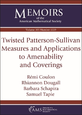 Twisted Patterson-Sullivan Measures and Applications to Amenability and Coverings