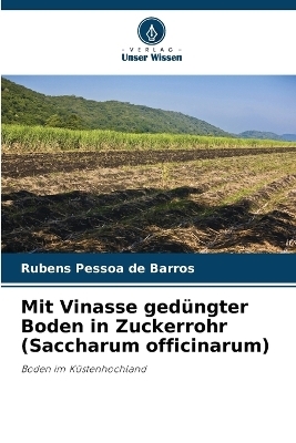 Mit Vinasse gedüngter Boden in Zuckerrohr (Saccharum officinarum)