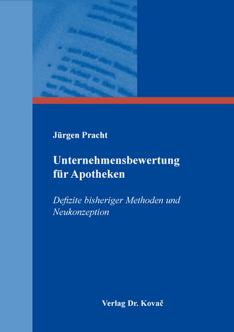 Unternehmensbewertung f&uuml;r Apotheken - J&uuml;rgen Pracht