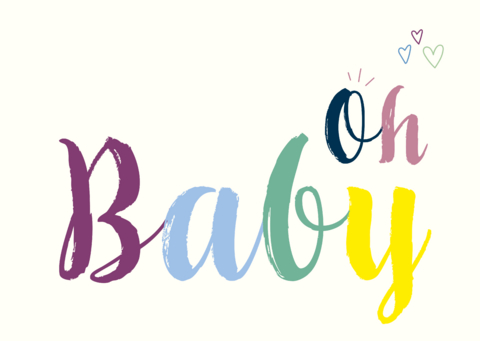 "Oh Baby" Karte zur Geburt