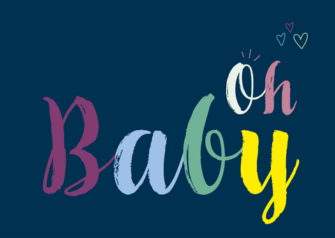 "Oh Baby" Karte zur Geburt